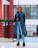 Blue Multicolored Ankara Jacket