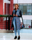 Grey Black Ankara Jacket