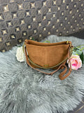 Yellow Brown Vernika Shoulder Handbag