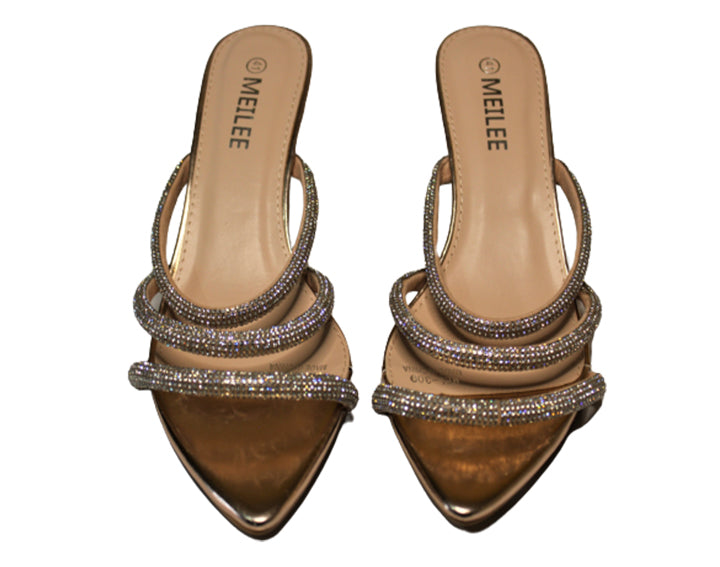 Nude shimmery pointed heel , Shoe, shoes,- Sarai Afrique